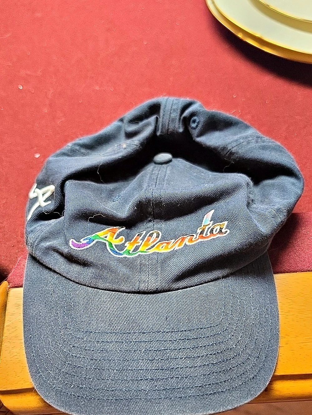 New Era Embroidered Black Baseball Cap Atlanta Braves Pride